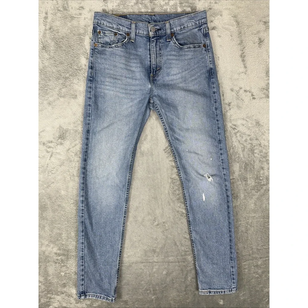Levis 510 Skinny‎ Jeans Mens 30x32 Distressed Faded Paint Cotton Streetwear y2K